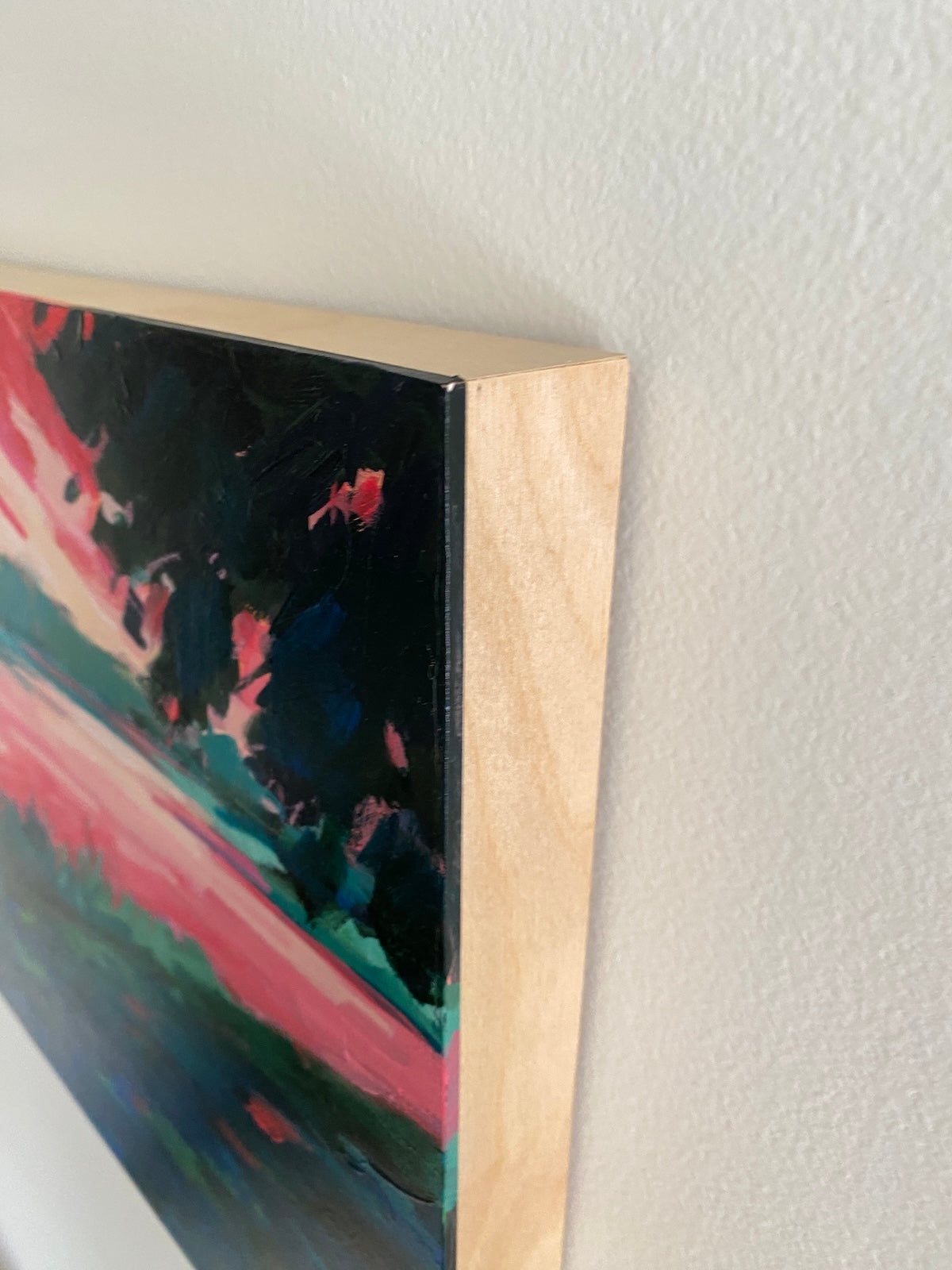 Corner view of landscape painting